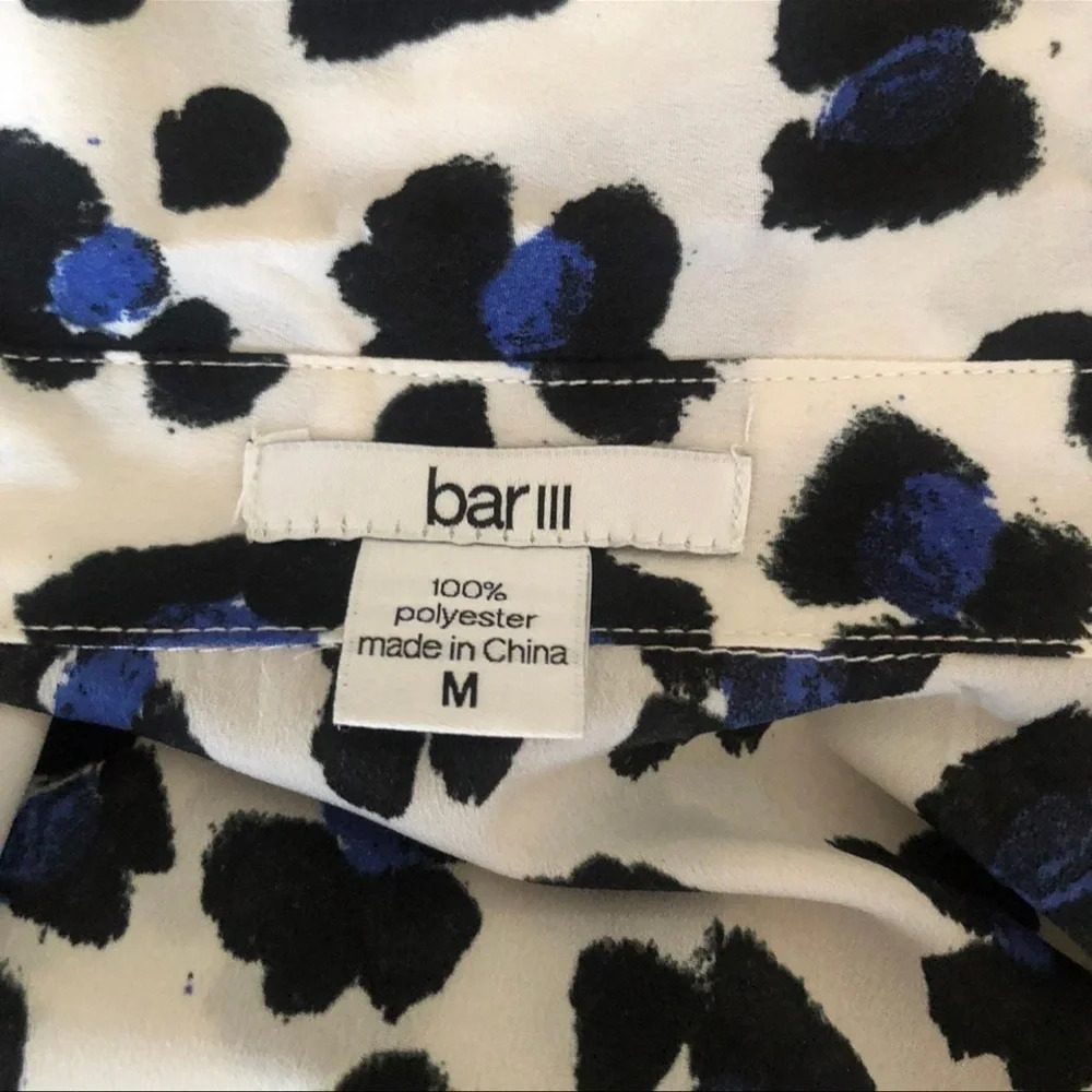 bar lll short sleeve shirt midi dress white/blue size M - Picture 7 of 10